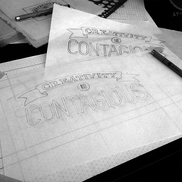 Lettering SJI's Gum Packaging